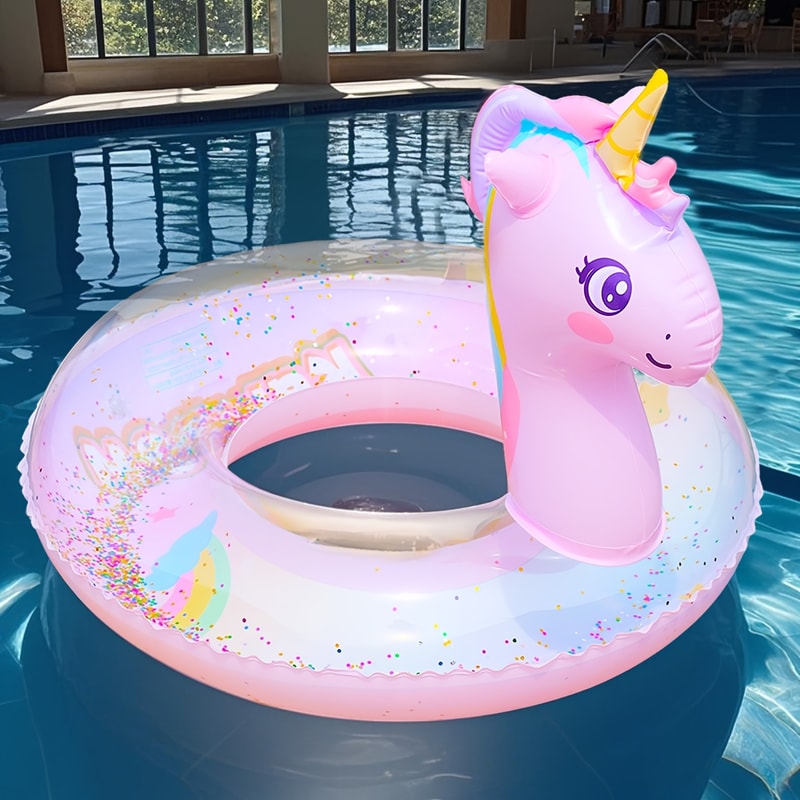 Luxury Unicorn Pool Float For Kids Adults Heavy Duty Unicorn Pool Float With Biodegradable Glitter 1