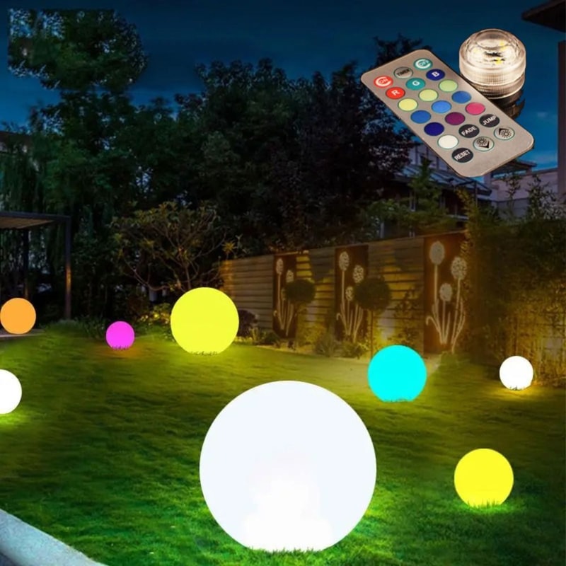 LED Glow Inflatable Ball Waterproof Floating Light Balloon For Pool Party Outdoor Decor 1