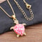Colorful Crystal Turtle Pendant Necklace With Zircon Shell For Women Beach Jewelry 1