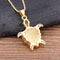 Colorful Crystal Turtle Pendant Necklace With Zircon Shell For Women Beach Jewelry 3
