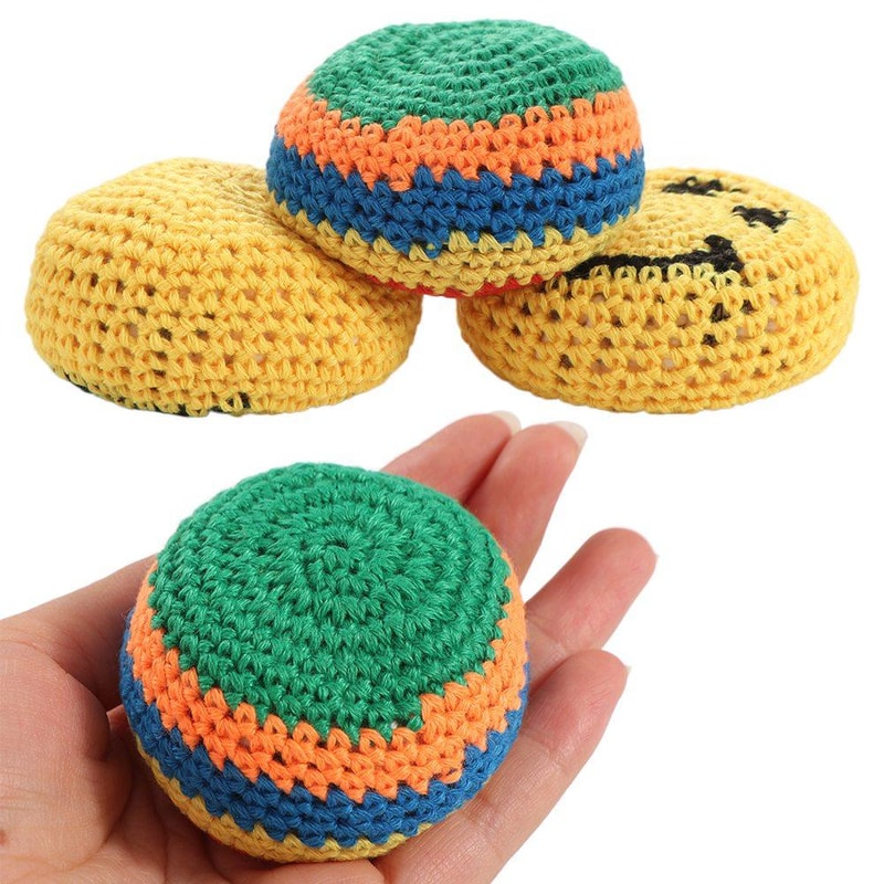 Soft Knitted Juggling Balls Set Colorful Mini Bean Bags for Kids Outdoor Play & Stress Relief
