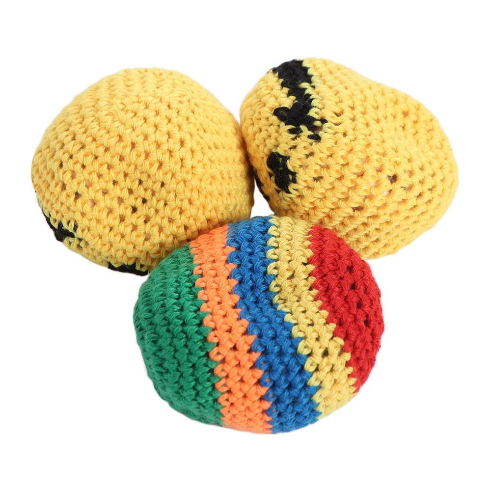 Soft Knitted Juggling Balls Set Colorful Mini Bean Bags for Kids Outdoor Play & Stress Relief