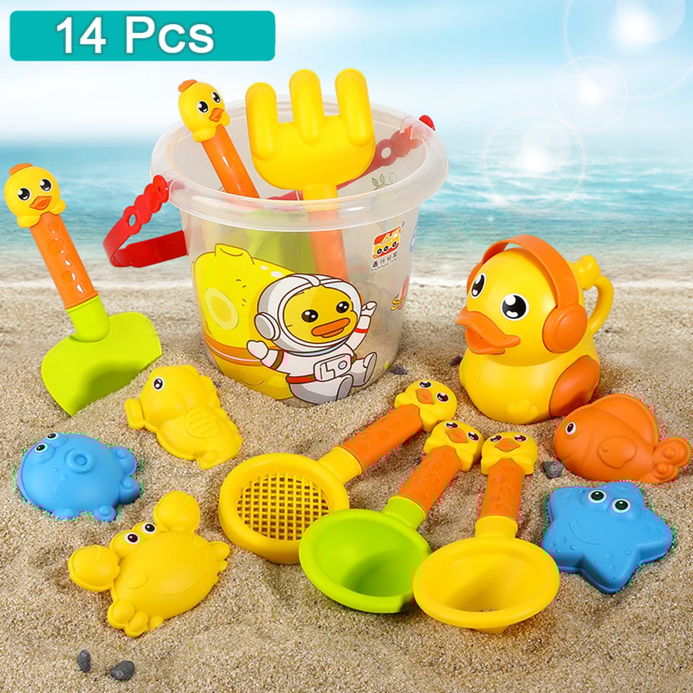 Kids Beach Sand Toy Set With Bucket And Shovel For Toddlers Summer Water Play 2