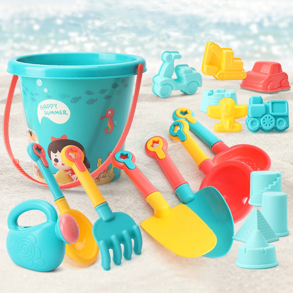 Kids Beach Sand Toy Set With Bucket And Shovel For Toddlers Summer Water Play 0