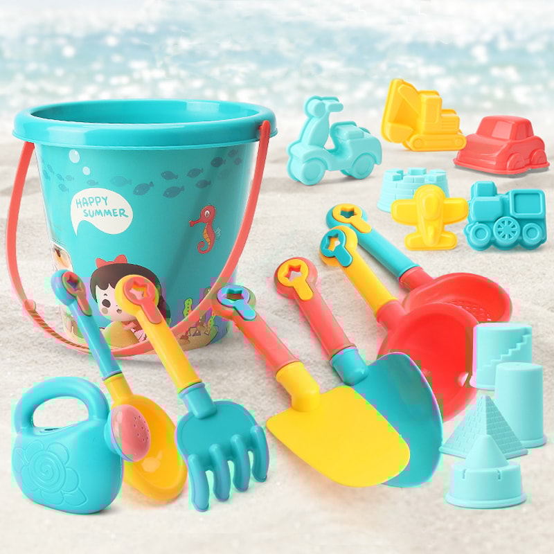 Kids Beach Sand Toy Set With Bucket And Shovel For Toddlers Summer Water Play 0