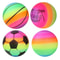 Elastic Rainbow Sensory Ball Set Soft Bouncy Stress Relief Toy For Kids Indoor Outdoor Play 2