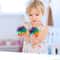 High Bounce Rainbow Elastic Ball Toy For Kids Indoor Outdoor Fun 0