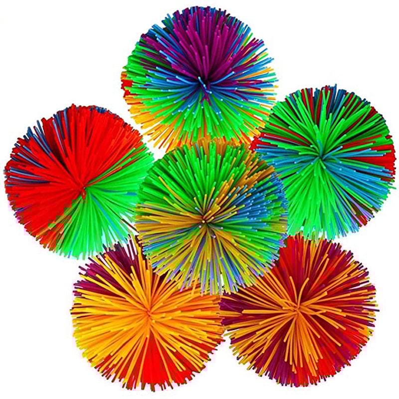 High Bounce Rainbow Elastic Ball Toy For Kids Indoor Outdoor Fun 1