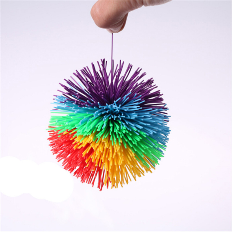 High Bounce Rainbow Elastic Ball Toy For Kids Indoor Outdoor Fun 8
