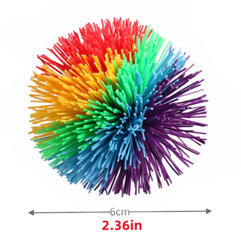 High Bounce Rainbow Elastic Ball Toy For Kids Indoor Outdoor Fun 6