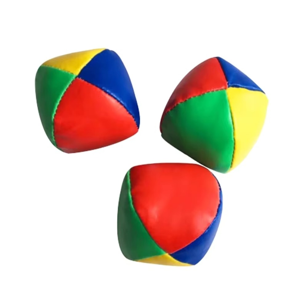 Soft Leather Juggling Balls Set For Beginners Easy Grip Circus Practice Balls 1