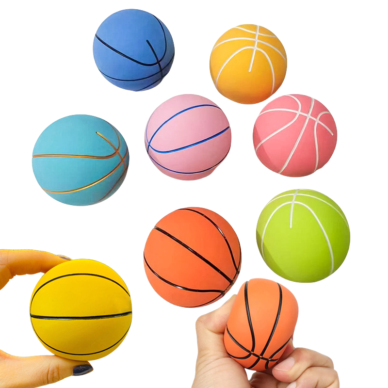 Ultra Bounce Mini Stress Basketball Toy Soft Rubber Stress Relief Ball For Kids And Adults 0