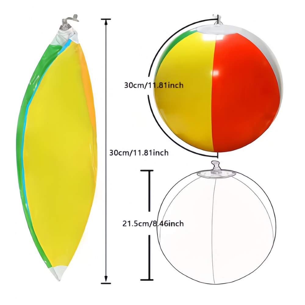 Inflatable Beach Ball Set For Kids Colorful Pool Party Water Play Toy 4