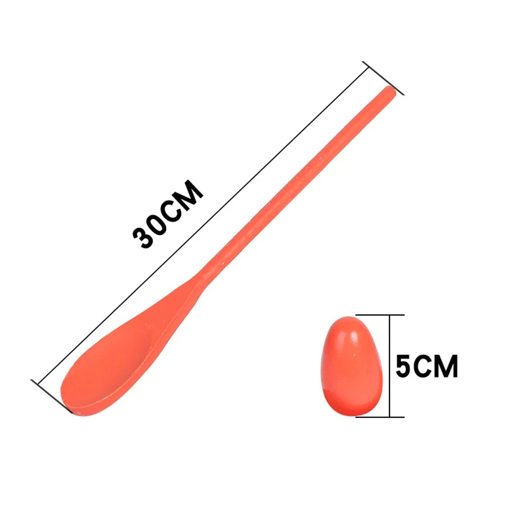 Wooden Spoon Balance Training Toy Egg Race Game for Kids Outdoor Fun