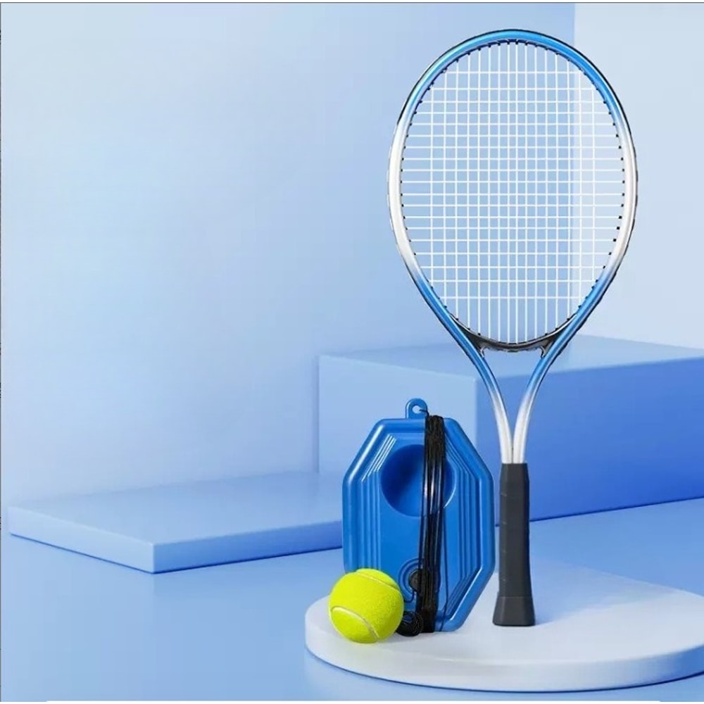 Portable Tennis Rebound Trainer Set Solo Practice Coach With Elastic Ball 4