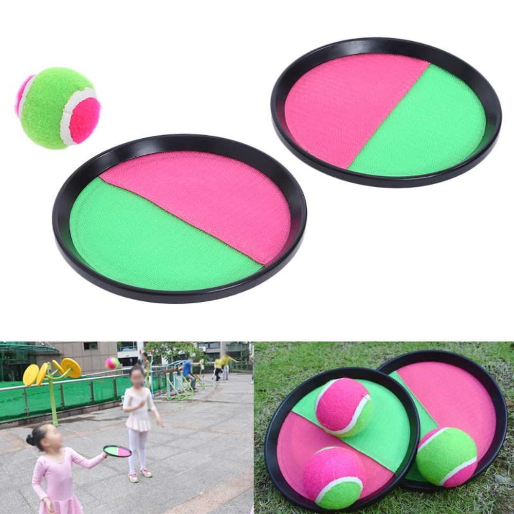Kids Sticky Ball Catch Game Set Velcro Catch Ball Game Outdoor Fun for Parent Child Play