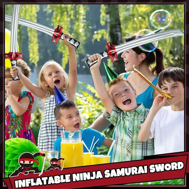 Inflatable Samurai Sword Toy Safe Inflatable Ninja Sword For Kids Cosplay And Parties 6