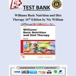 Williams Basic Nutrition and Diet Therapy 16th Edition by Nix William