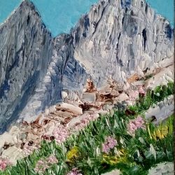 mount whitney painting mountain in california landscape oil painting original art