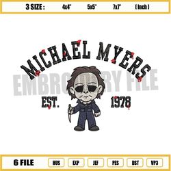 michael myers est embroidery file png