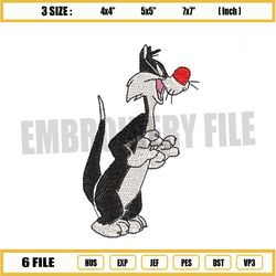 sylvester jr the cat embroidery