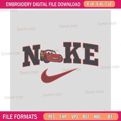 lightning mcqueen nike embroidery design,