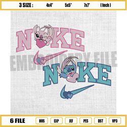 nike stitch and angel embroidery design