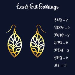 ornamental leaves earrings