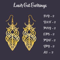 ornamental leaf earrings