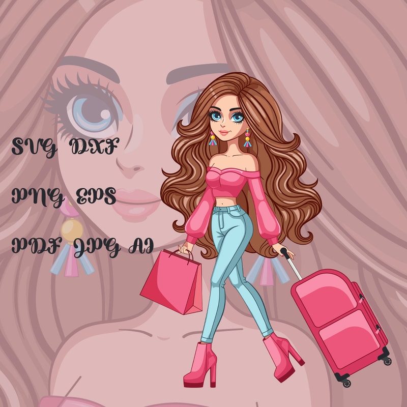 Brunette woman with pink suitcase.jpg