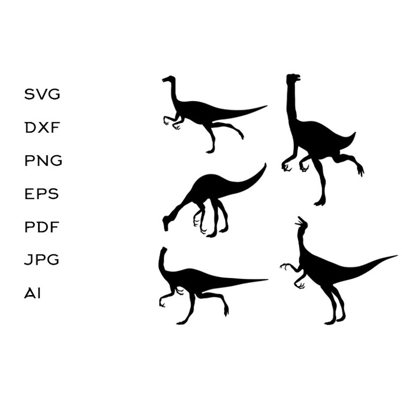 Dinosaur gallimimus silhouette4.jpg