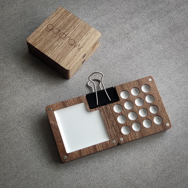 Wooden Watercolor Palette With Sketchbook 3