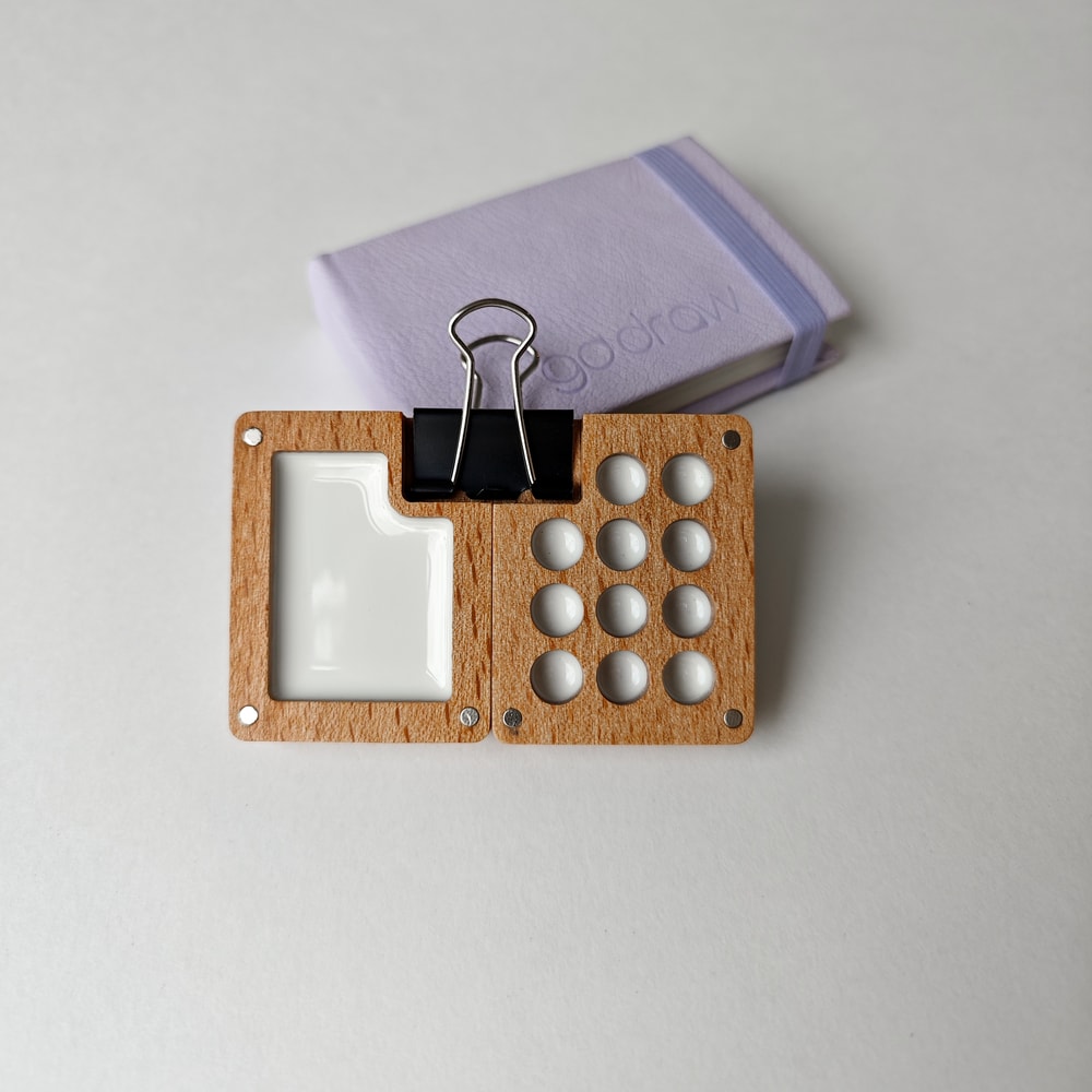 Mini Wooden Watercolor Palette With Small Sketchbook 13