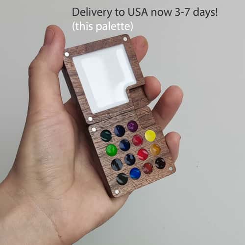 GO DRAW watercolor wooden palette (only palette)