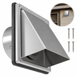 outdoor stainless steel dryer vent cover, weatherproof vent protection for kitchen, bath