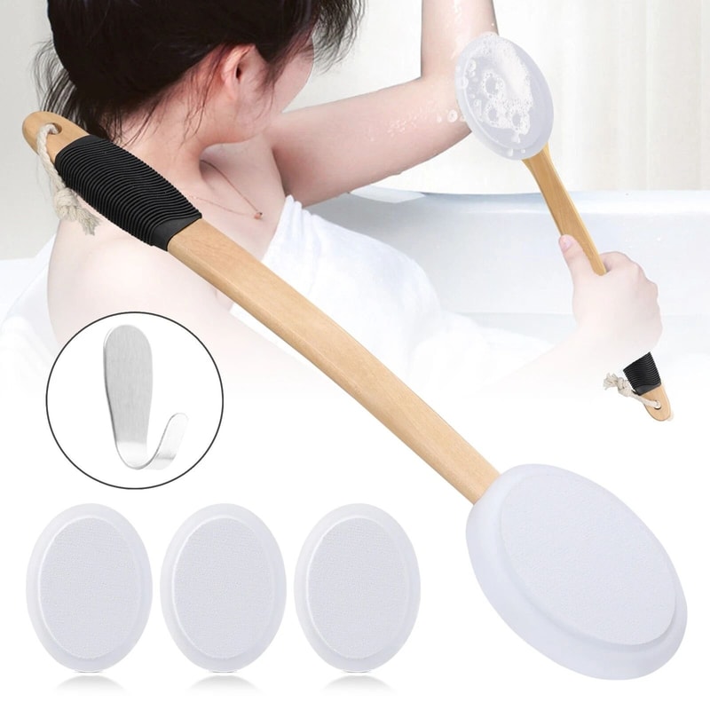 Lotion Applicator With Long Handle Back Massager For Even Lotion Application Skin Cream 1