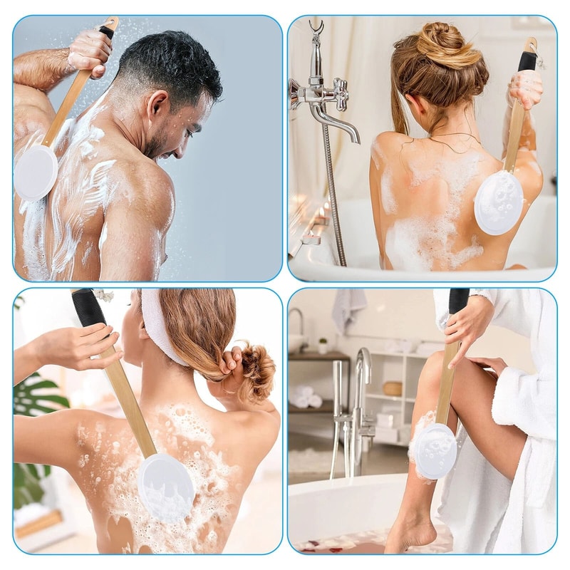 Lotion Applicator With Long Handle Back Massager For Even Lotion Application Skin Cream 3