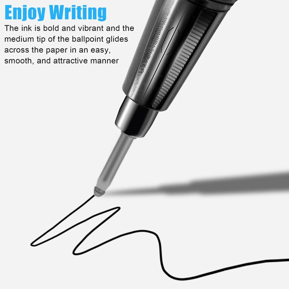 Medium Point Black Cross Style Ballpoint Pen Refills Smooth Writing High Ink Volume 4