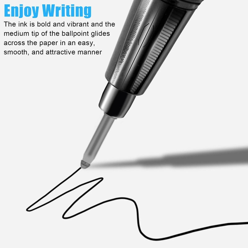 Medium Point Black Cross Style Ballpoint Pen Refills Smooth Writing High Ink Volume 4