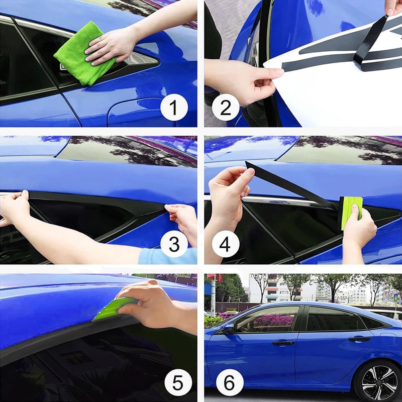 Blackout Window Trim Decals Chrome Delete 4