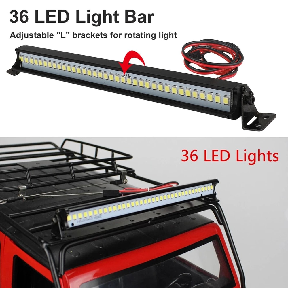 HighPerformance Roof Mount Light Bar Super Bright LED Low Power For RC Crawlers 5