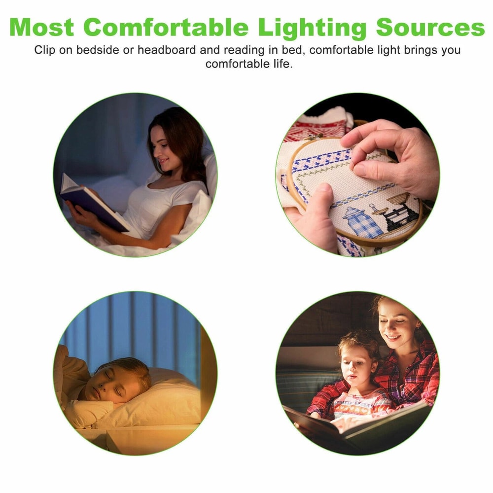 Adjustable LED USB Reading Lamp Clipon Book Light For Desk Bed Computer 4