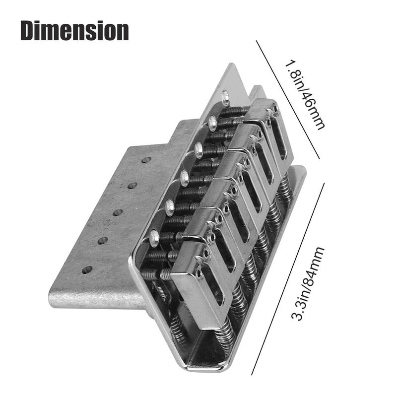 High Gloss Chrome Tremolo Bridge Set With Adjustable Saddles For Stratocaster 0