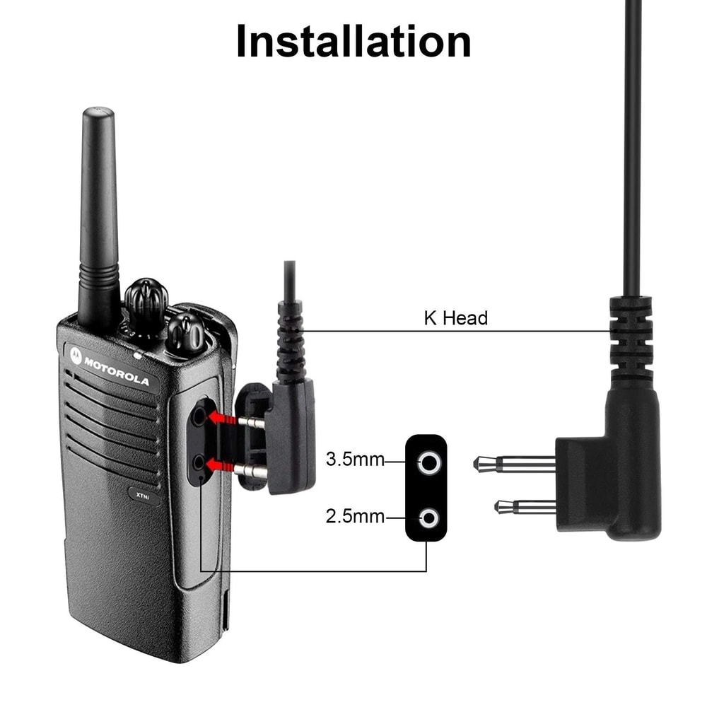 Earpiece PTT Mic Headset Clear Sound Comfortable And Adjustable For TwoWay Radios 2