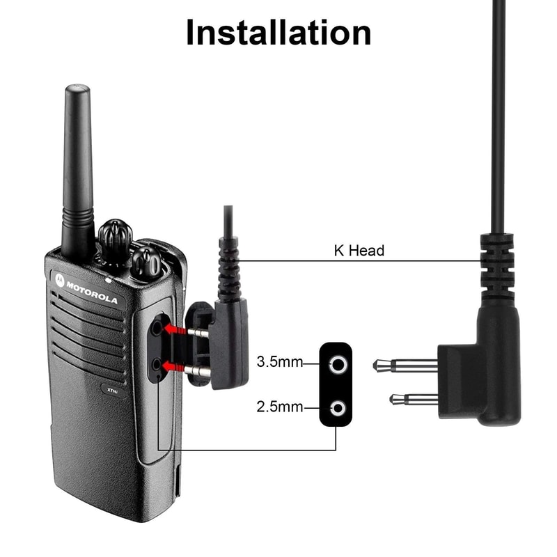 Earpiece PTT Mic Headset Clear Sound Comfortable And Adjustable For TwoWay Radios 2