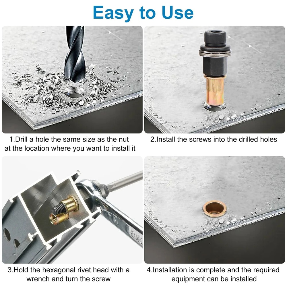 Carbon Steel Manual Rivet Tool Kit Nutsert Kit 3