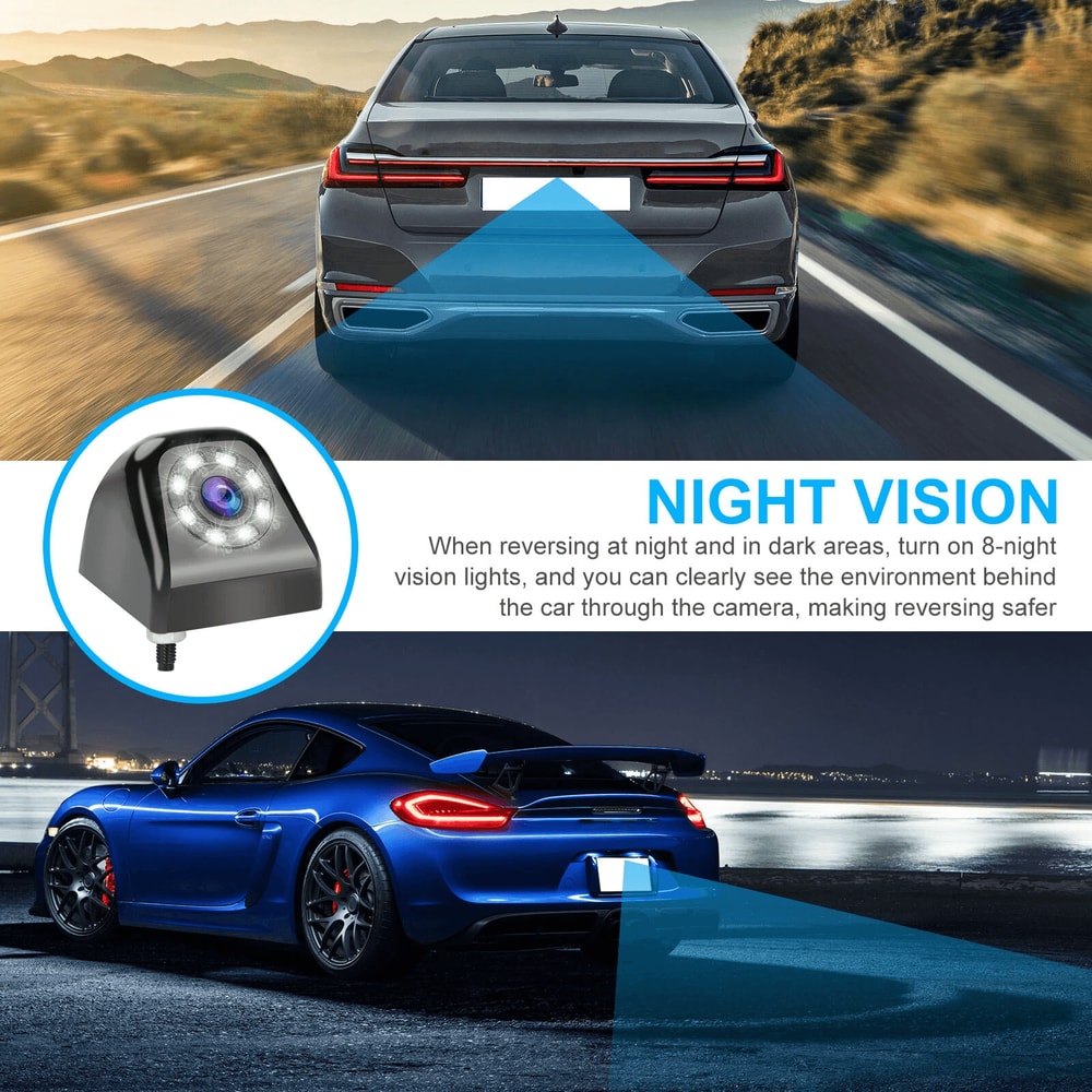 Night Vision Waterproof Reverse Camera Car Rear View Backup Cam With HD Parking Guide 6