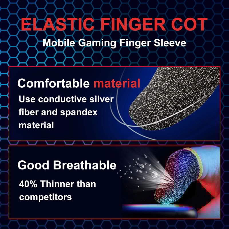 PUBG Gaming Finger Sleeves Sweatproof Game Controller Mobile Gloves For Smartphones And Tablets 7