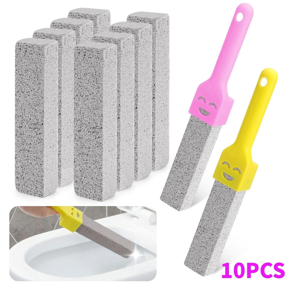 Pumice Stone Toilet Cleaner Hard Stain Remover With Heavy Duty Handle 2