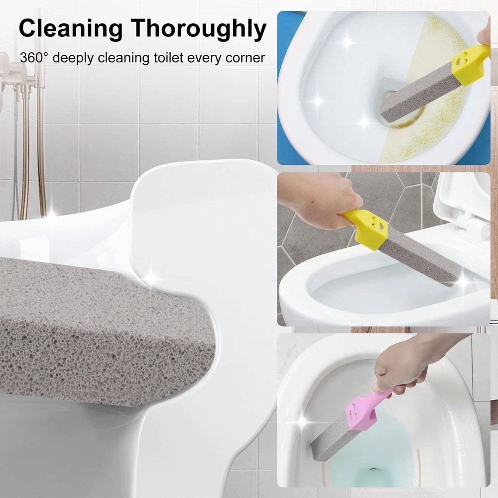 Pumice Stone Toilet Cleaner Hard Stain Remover With Heavy Duty Handle 5